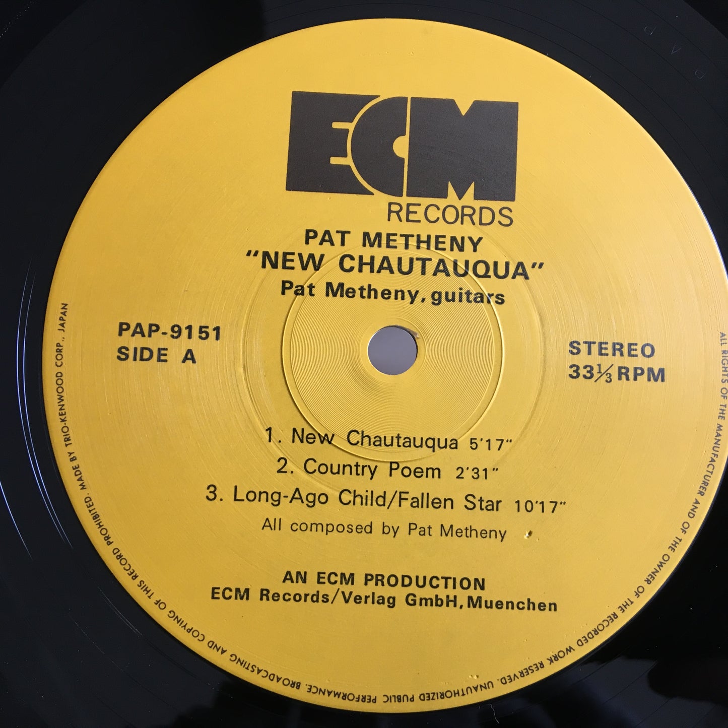 Pat Metheny ‎– New Chautauqua