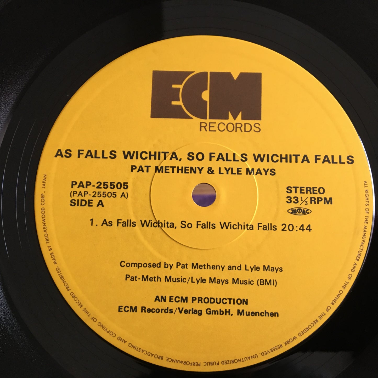 Pat Metheny & Lyle Mays – As Falls Wichita, So Falls Wichita Falls
