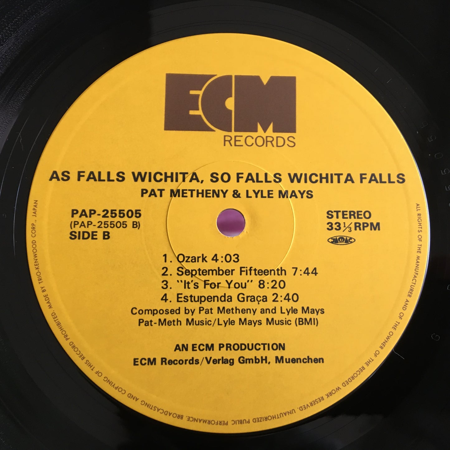 Pat Metheny & Lyle Mays – As Falls Wichita, So Falls Wichita Falls