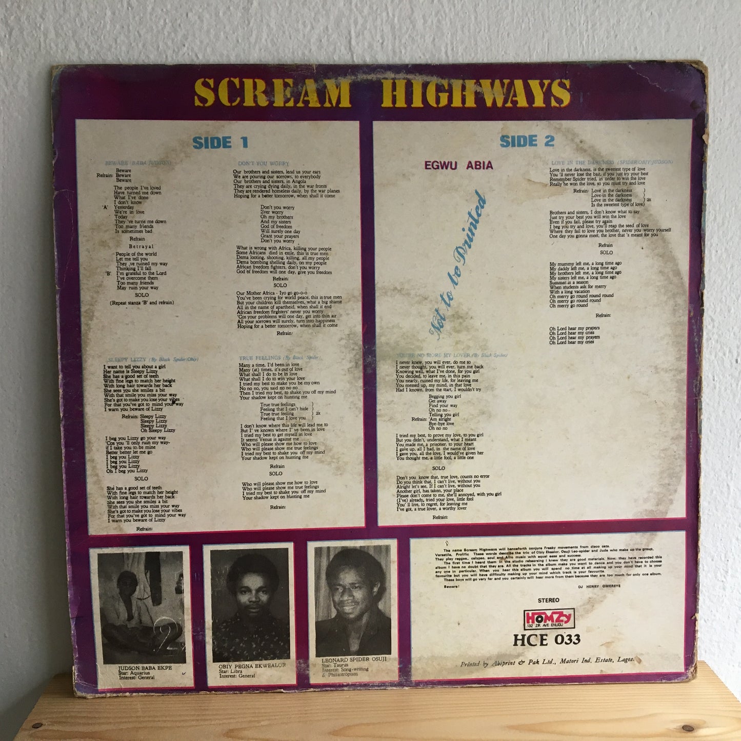 Scream Highways – Beware Of Sleepy Lizzy