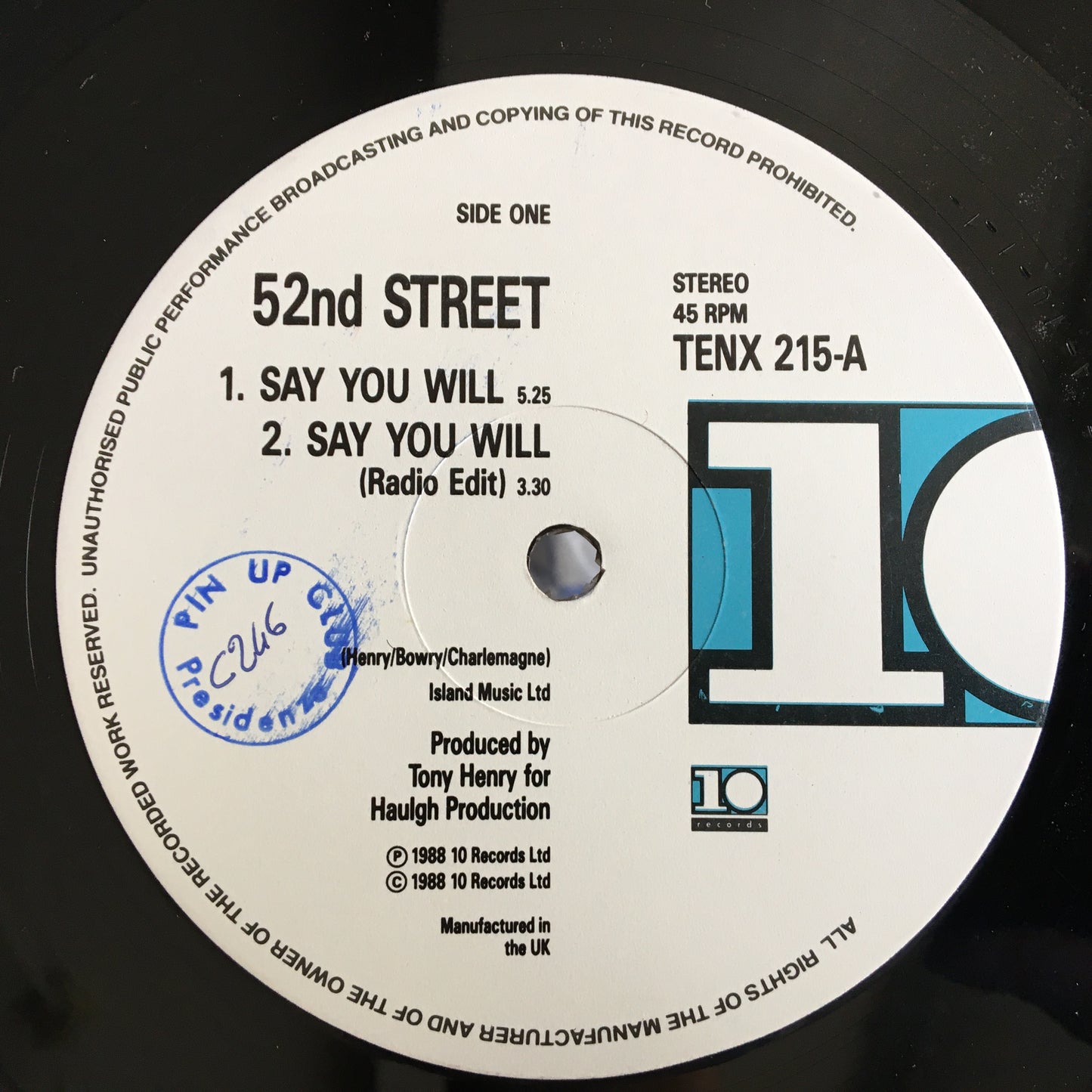 52nd Street – Say You Will