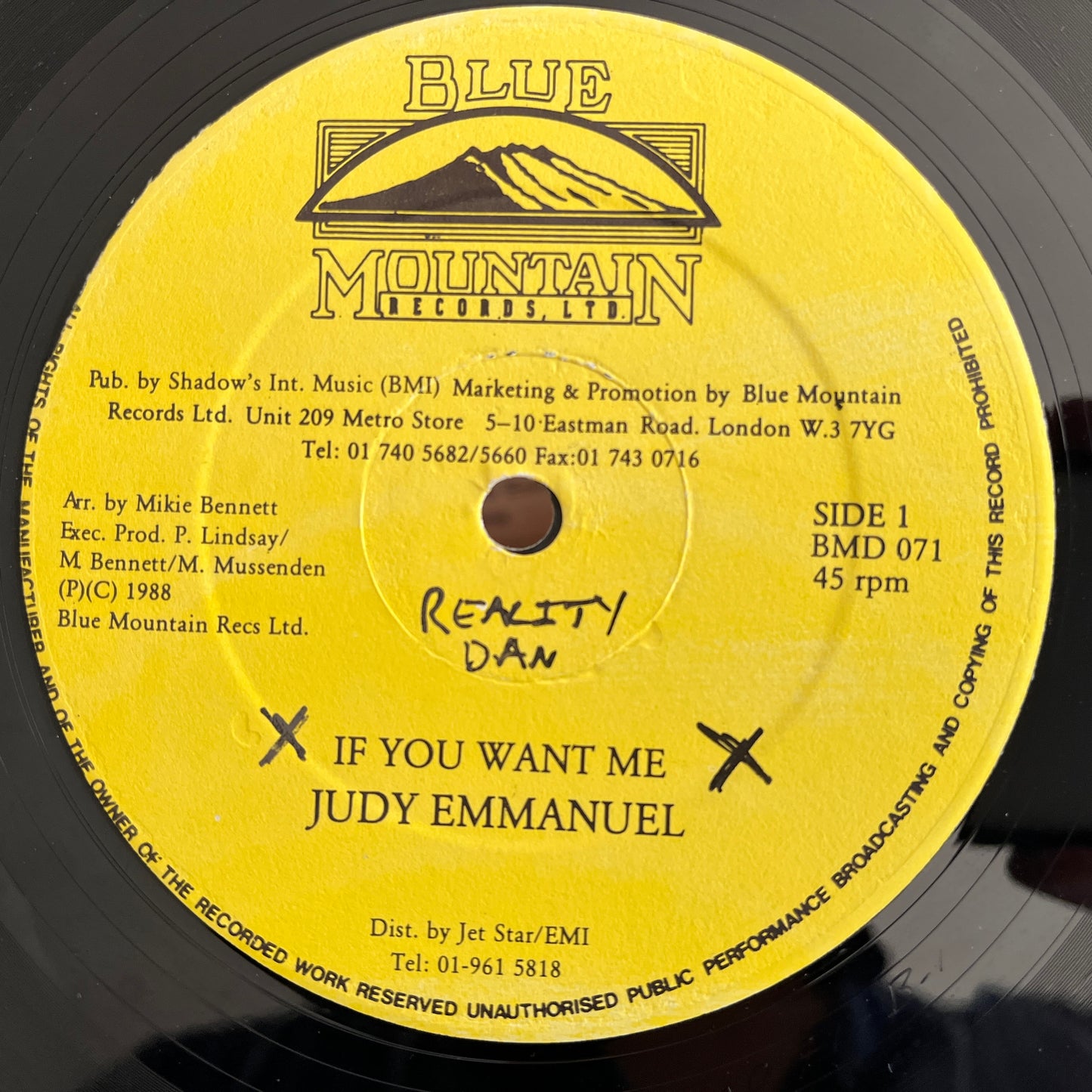 Judy Emmanuel – If You Want Me / Love Hang Over