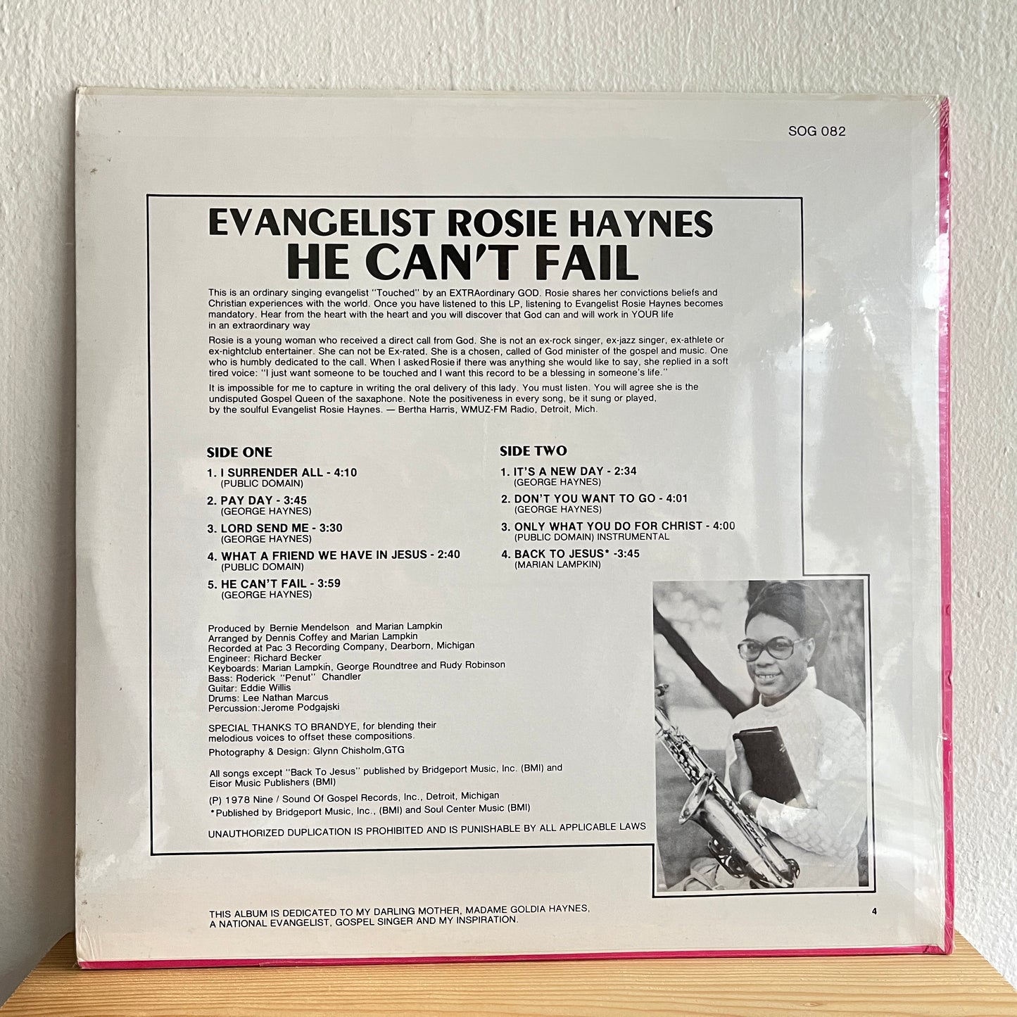 Evangelist Rosie Haynes ‎– He Can't Fail