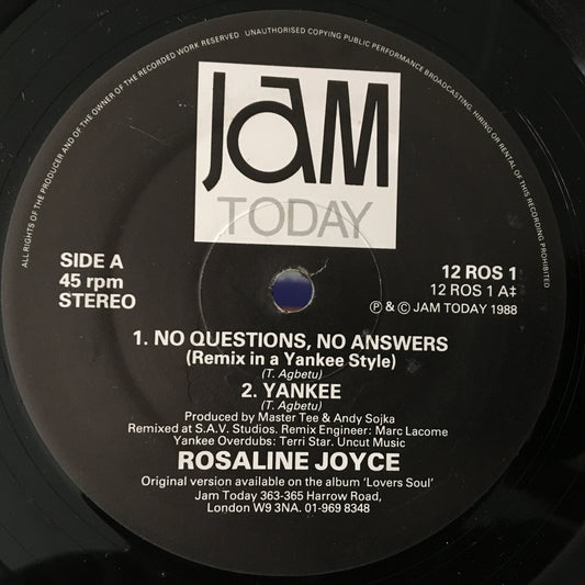Rosaline Joyce ‎– No Questions, No Answers