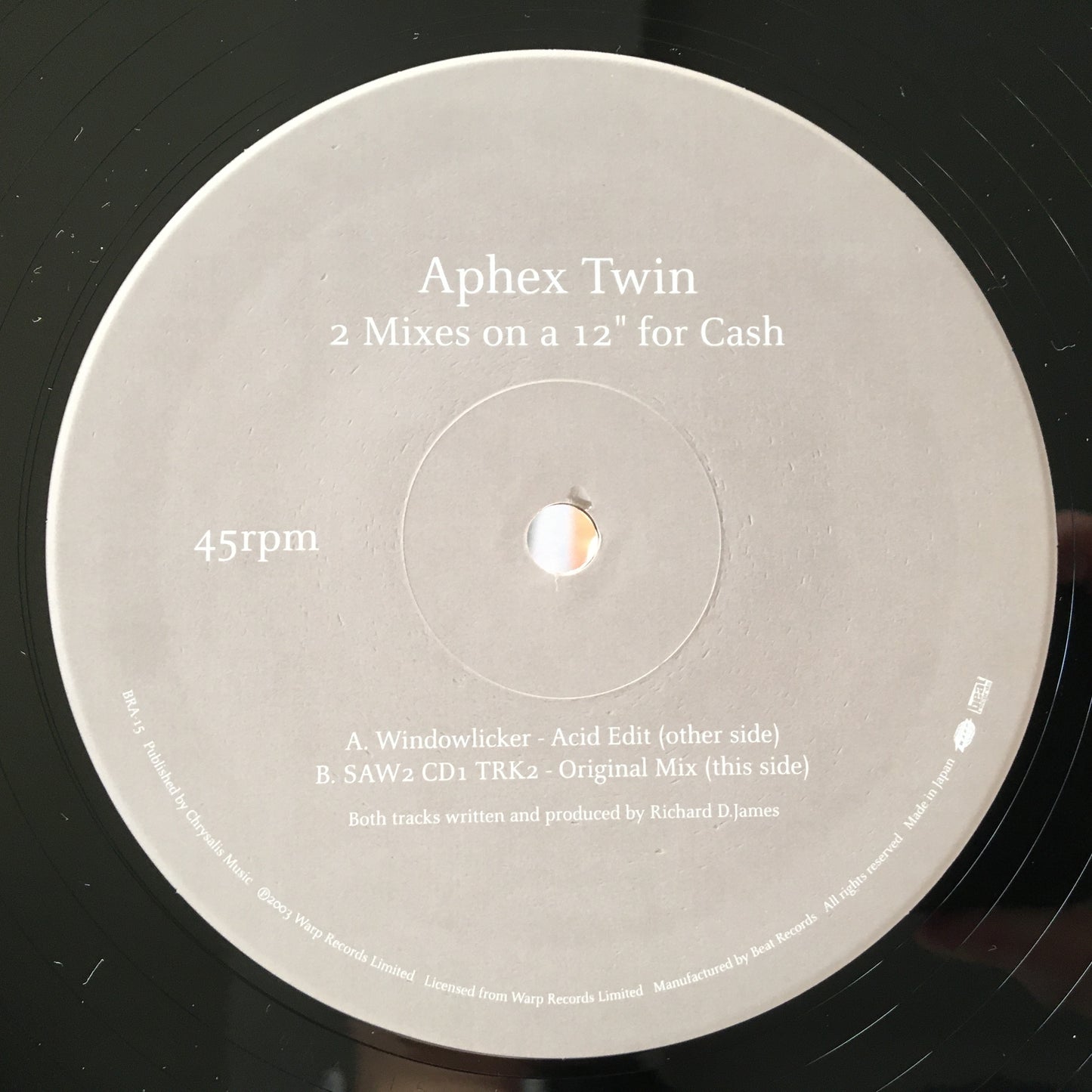 Aphex Twin – 2 Mixes On A 12" For Cash